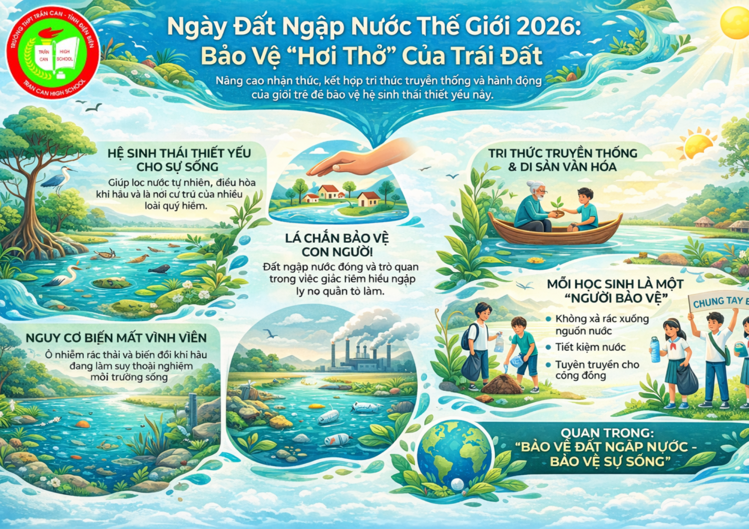 Ngày Đất Ngập Nước Thế Giới 2026 – Bảo vệ ‘Hơi thở’ của Trái Đất